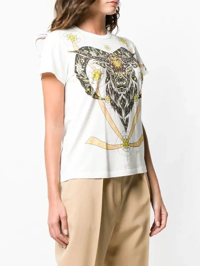 Givenchy Goat Print T-shirt In White