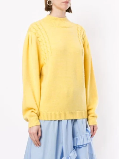 Shop Emilia Wickstead Knitted Jumper In Yellow
