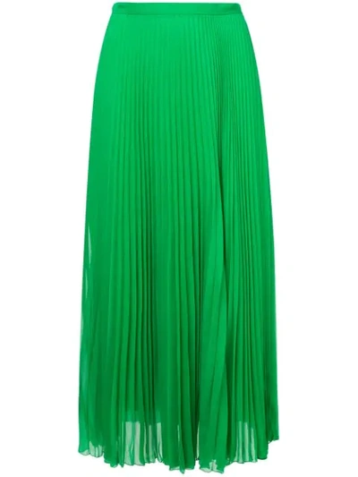 Shop Marco De Vincenzo Pleated Midi Skirt In Green