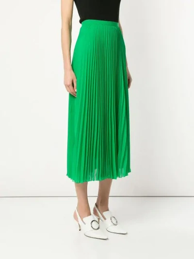 Shop Marco De Vincenzo Pleated Midi Skirt In Green