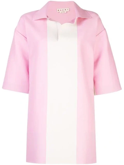 Shop Marni Striped Polo Shirt In Pink