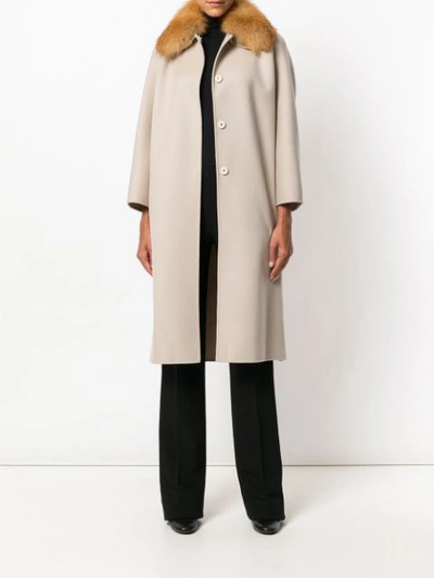 Shop Ava Adore Single Breasted Coat In Neutrals