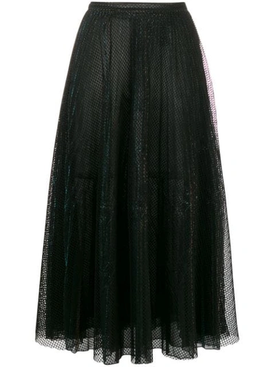 Shop Marco De Vincenzo Tulle Midi Skirt In Black