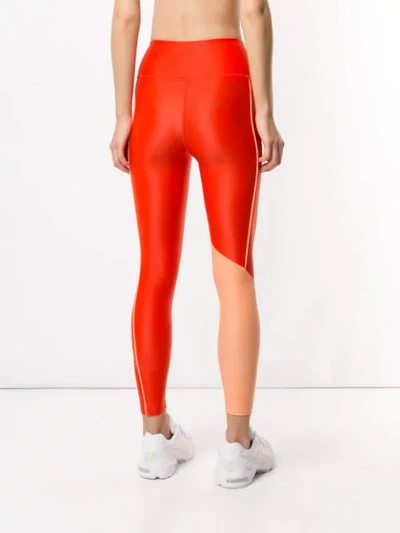 Shop P.e Nation Cutshot Leggings In Red ,pink