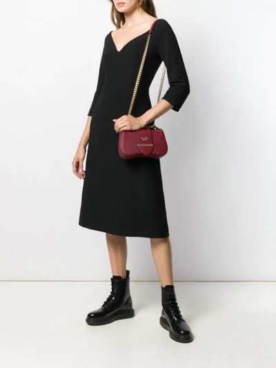 PRADA MID-LENGTH V-NECK DRESS - 黑色