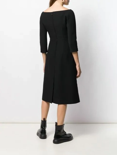 Prada Mid-length V-neck Dress In Black