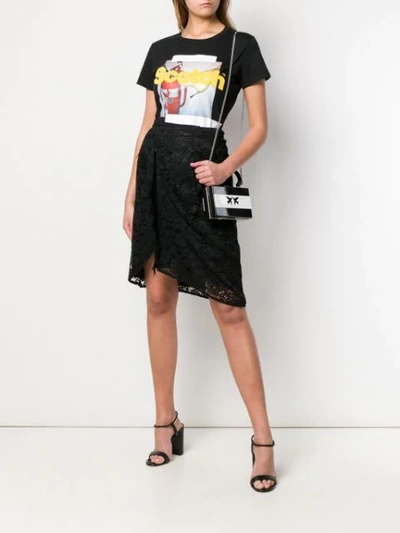 PINKO GRAPHIC PRINT SCOTCH T-SHIRT - 黑色