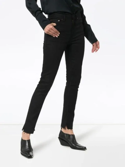 Shop Saint Laurent High-waisted Skinny Jeans In Black