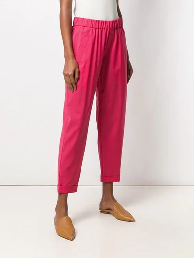 Shop Barena Venezia Tailored Cropped Trousers In Pink