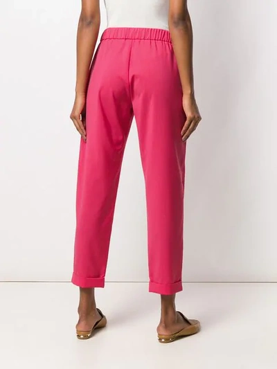 Shop Barena Venezia Tailored Cropped Trousers In Pink