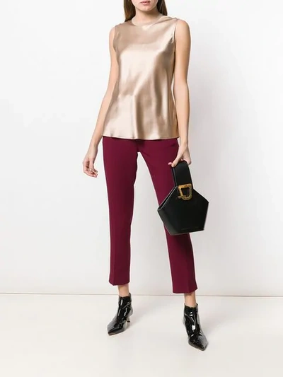 Shop Joseph Cady Cropped Trousers In Purple