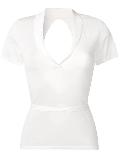 Shop Jacquemus Tie-back Top In White