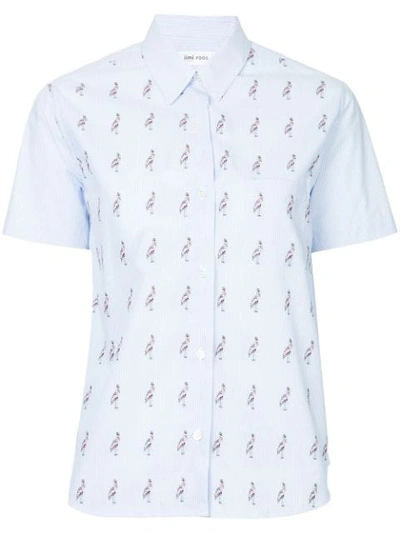 Shop Jimi Roos Flamingo Print Shirt In White