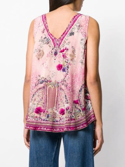 Shop Camilla Printed Sleeveless Blouse In Pink