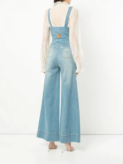 Shop Alice Mccall Denim Quincy Overalls In Blue