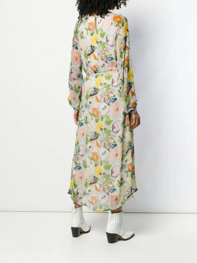 ESSENTIEL ANTWERP FLORAL PRINT MIDI DRESS - 绿色