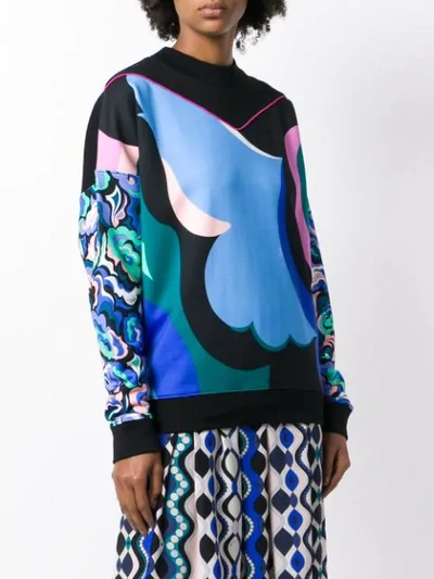 Shop Emilio Pucci Abstract Print Sweatshirt - Blue