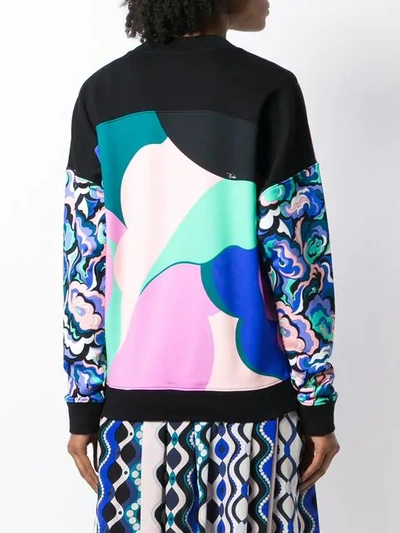 EMILIO PUCCI ABSTRACT PRINT SWEATSHIRT - 蓝色