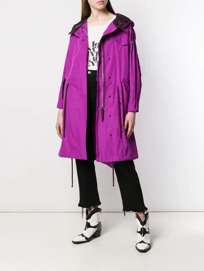 Shop Isabel Marant Étoile Oversized Parka Coat In Purple