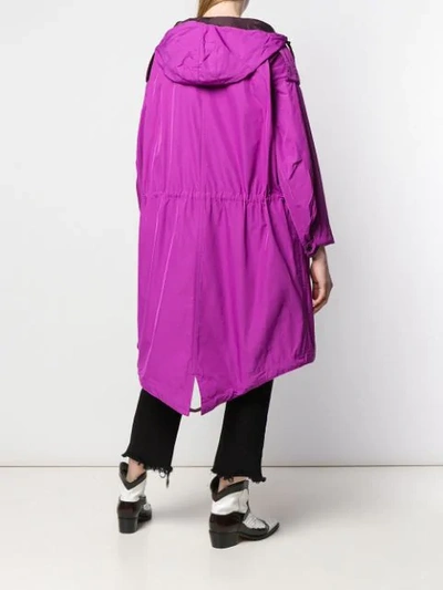 Shop Isabel Marant Étoile Oversized Parka Coat In Purple