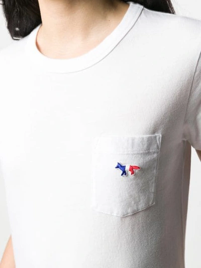 Shop Maison Kitsuné Fox Patch T-shirt In White