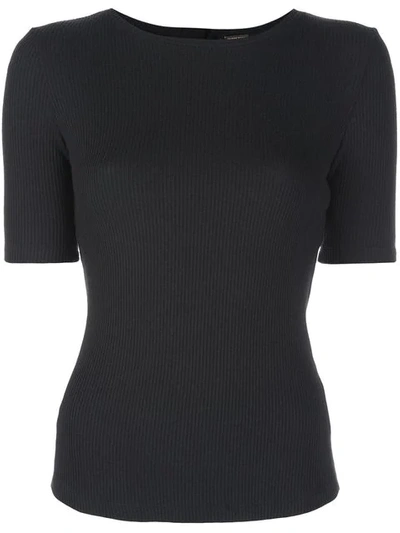 Shop Adam Lippes Ribbed Jersey T In Black