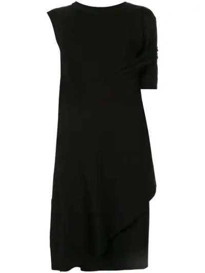 Shop Mm6 Maison Margiela Layered T-shirt Dress In Black