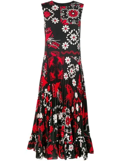 Shop Red Valentino Decorated Terrace Printed Dress In Black