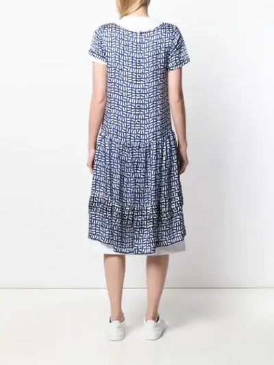 Shop Comme Des Garçons Comme Des Garçons Geometric Print Dress - Blue