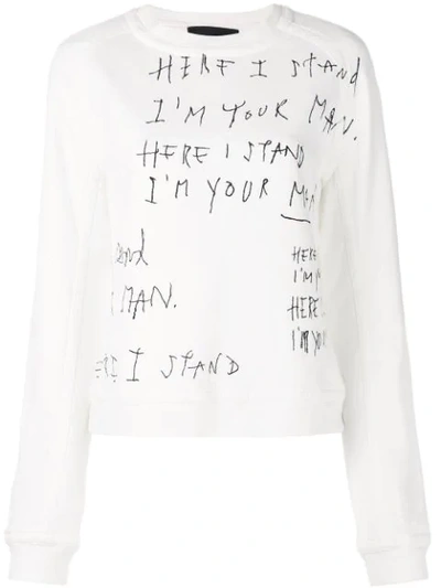 Shop Haider Ackermann I'm Your Man Sweatshirt In White