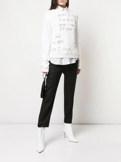 Shop Haider Ackermann I'm Your Man Sweatshirt In White