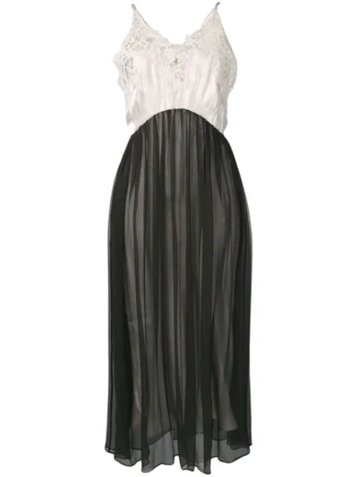 Shop Prada Lace-embellished Slip Dress In Black