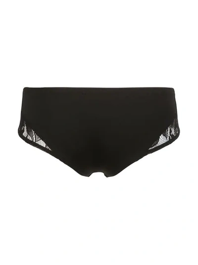 Shop Cynthia Rowley Lacy Bikini Bottoms In Black