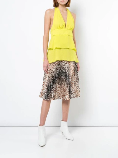Shop Nicole Miller V In Yellow