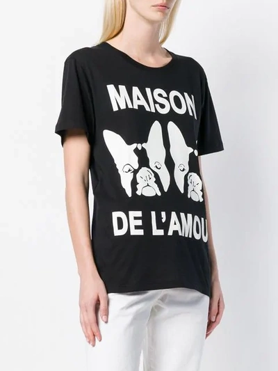 Shop Gucci Maison De L'amour Printed T-shirt In 1955 Black/ivory