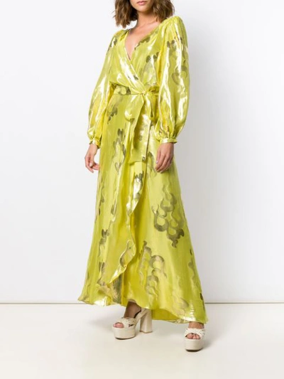 TEMPERLEY LONDON LONG-SLEEVE FLARED DRESS - 绿色