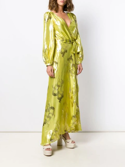 TEMPERLEY LONDON LONG-SLEEVE FLARED DRESS - 绿色