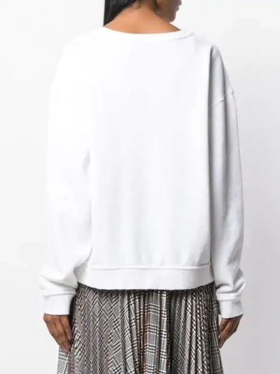 Shop Calvin Klein 205w39nyc 'jaws' Print Sweatshirt In White