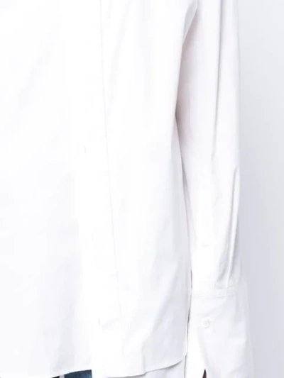 Shop Monse Long Double Collar Shirt In White