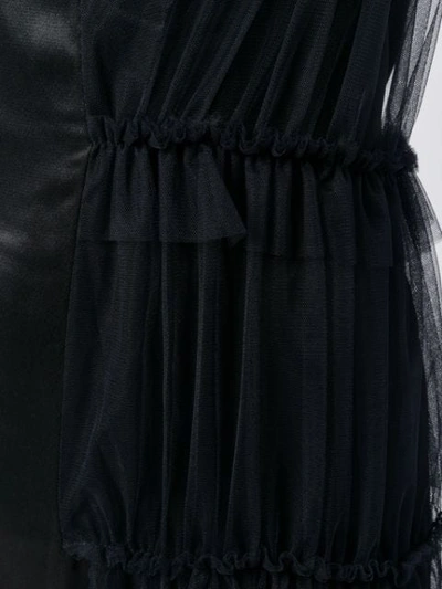 Shop Act N°1 Tulle Side Layer Cami Dress In Black