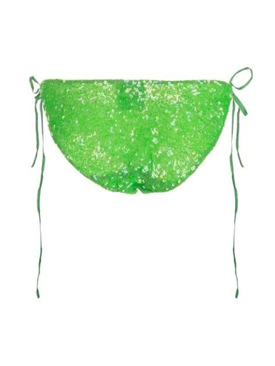 Shop Ashish Sequin String Bikini Bottoms In Green