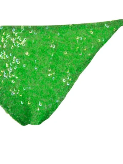 Shop Ashish Sequin String Bikini Bottoms In Green