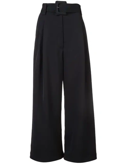 Shop Proenza Schouler Belted Crêpe Pants In Black