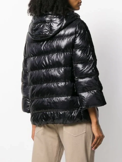 Shop Herno Padded Hooded Coat In 9300 Black