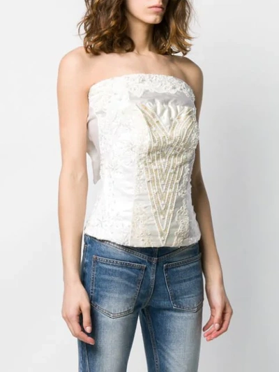 Shop A.f.vandevorst Embroidered Sleeveless Top In White