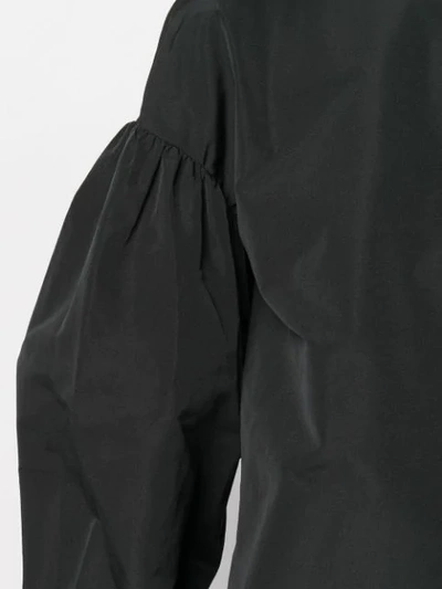 Shop Valentino Balloon Sleeve Shift Dress In Black
