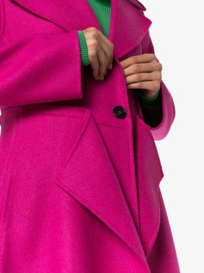 Shop Marni Single-breasted Layered Coat In Pink