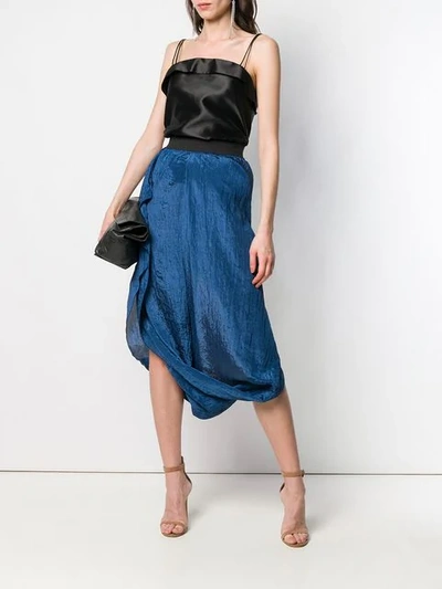 Shop Poiret Cocoon Skirt In Blue