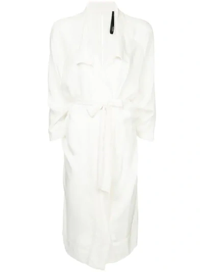 TAYLOR SPLIT COCOON TRENCH COAT - 白色