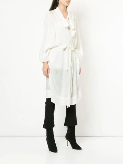 Shop Taylor Split Cocoon Trench Coat In White